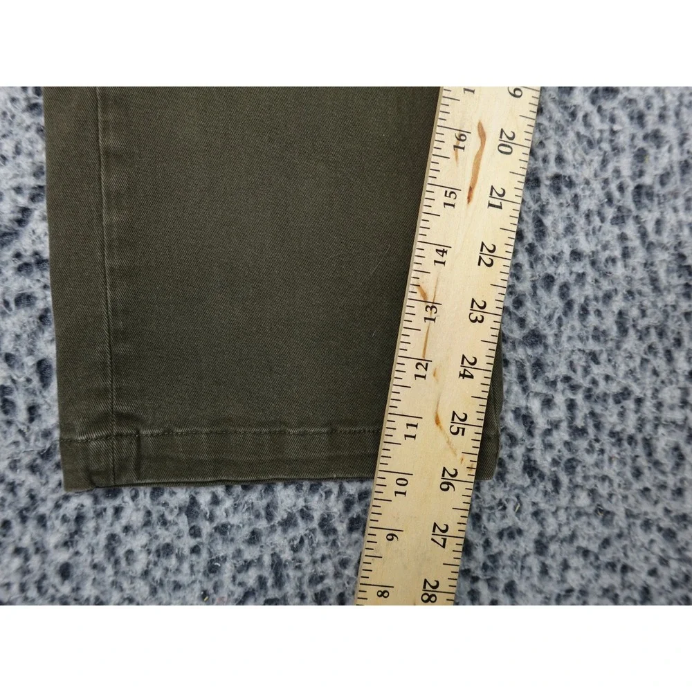 Etnies Chino Pants Mens 36 Olive Green Good Button Fly Straight Leg Skate 11268